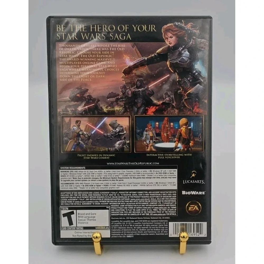 Star Wars: The Old Republic (PC, 2011) 3 DISK PC DVD ROM RATED T